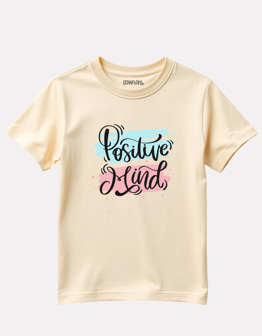 Junior Boys Printed Cotton T-Shirt(Beige Color)