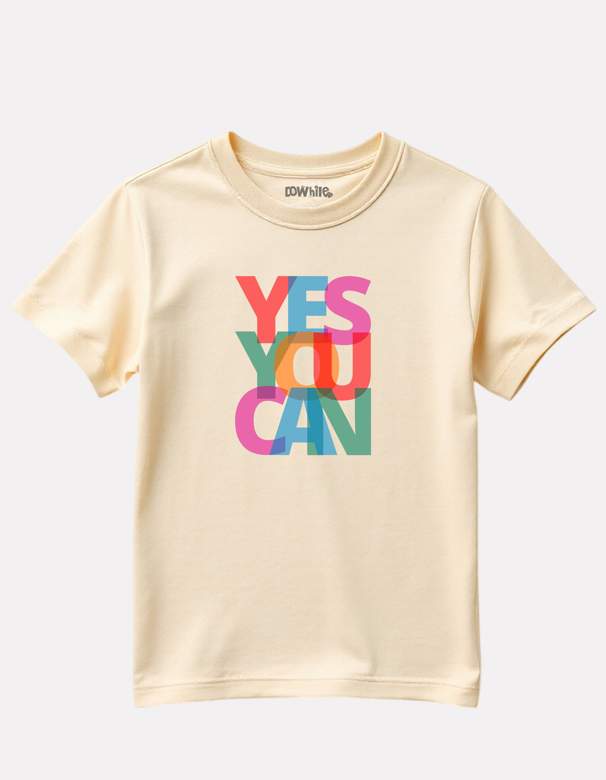 Junior Boys Printed Cotton T-Shirt(Beige Color)