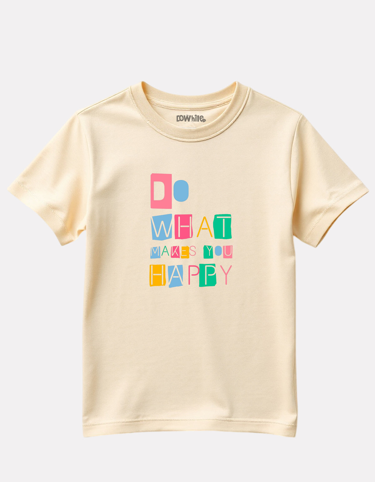 Junior Boys Printed Cotton T-Shirt(Beige Color)