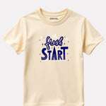 Junior Boys Printed Cotton T-Shirt(Beige Color)