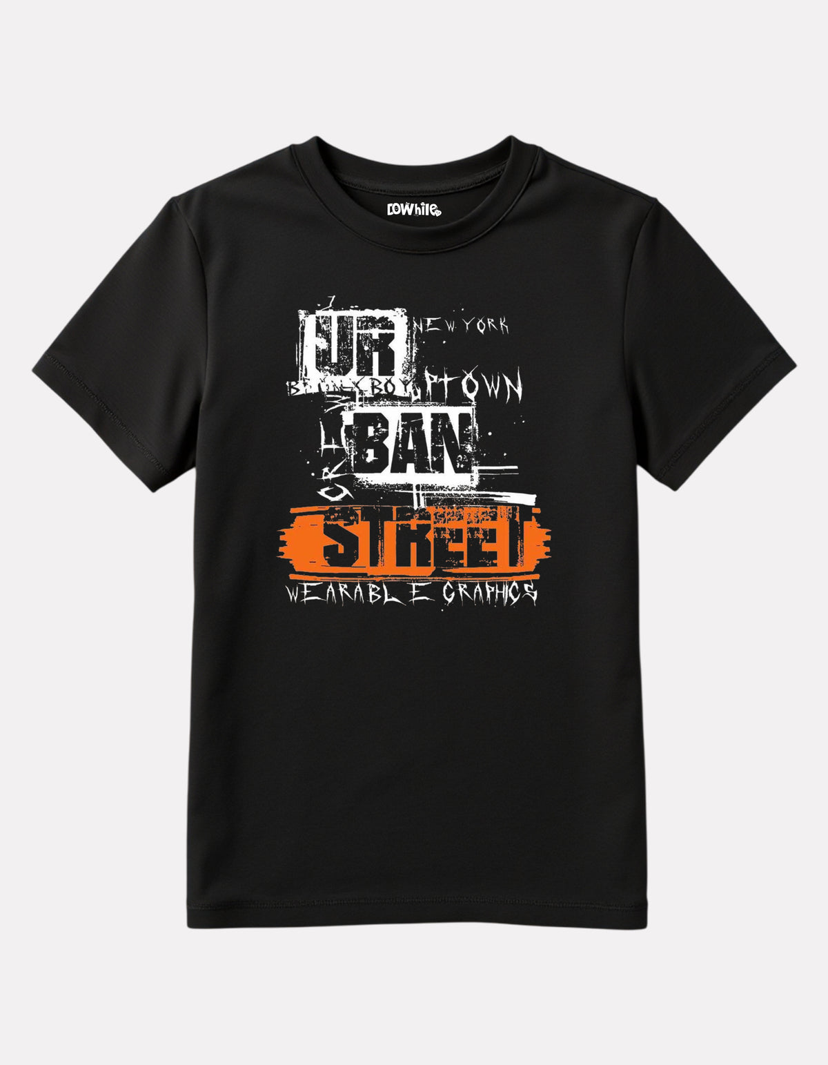 Printed Regular Fit Black Cotton Boys T-Shirt