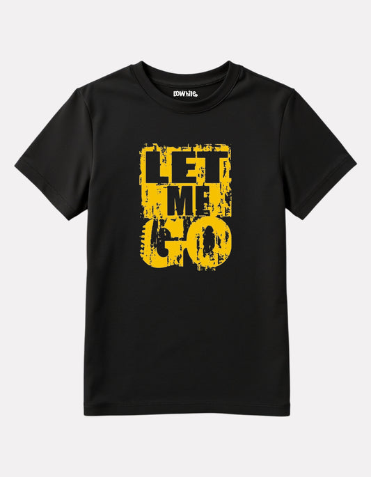 Junior Boys Black Cotton Stylish Printed T-Shirt