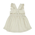 Girls dress soft green striped