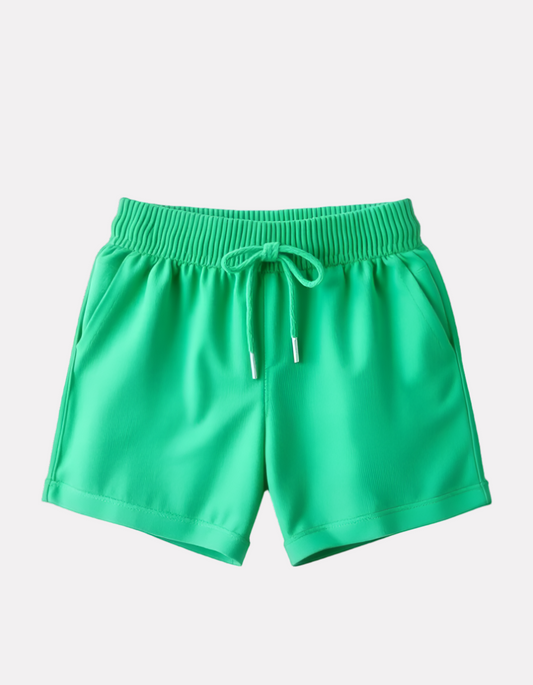Girls Pack Of 2 Plain Pure Cotton Shorts