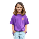 Printed Cotton Oversized T-Shirt – Lavender Girls’ Edition