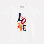 Junior White Printed Casual Cotton T-Shirt for Girls