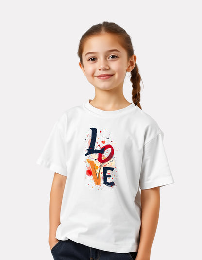 Junior White Printed Casual Cotton T-Shirt for Girls