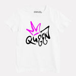 Junior White Printed Casual Cotton T-Shirt