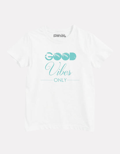 White Printed Casual Cotton T-Shirt for Girls
