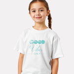 White Printed Casual Cotton T-Shirt for Girls