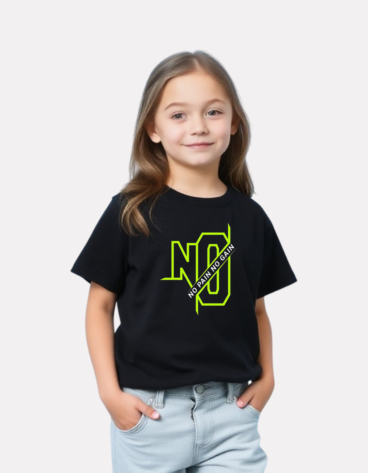 Junior Girls Printed T-Shirt Black Color