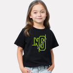 Junior Girls Printed T-Shirt Black Color
