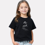 Junior Girls Printed T-Shirt Black Color