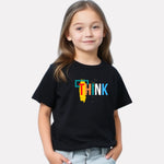 Junior Girls Printed T-Shirt Black Color