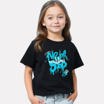 Junior Girls Printed T-Shirt Black Color