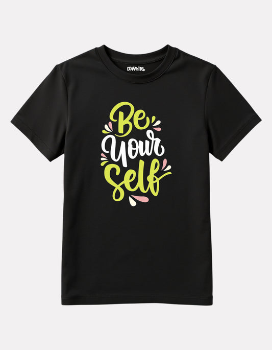 Junior Girls Printed T-Shirt Black Color