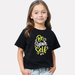 Junior Girls Printed T-Shirt Black Color