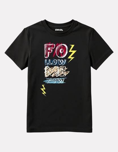 Junior Girls Printed T-Shirt Black Color