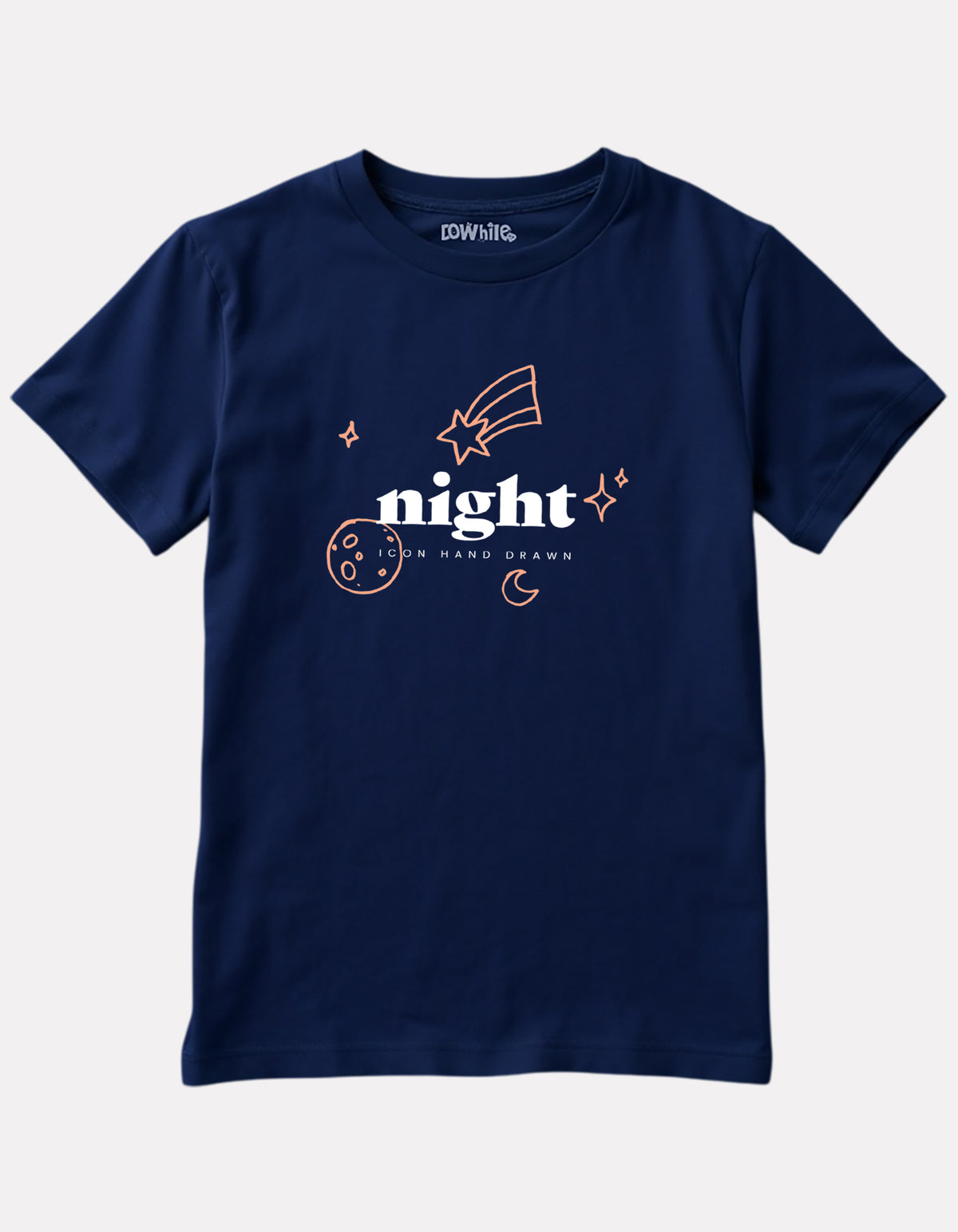 Junior Printed Navy Blue Casual Cotton T-Shirt