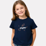 Junior Printed Navy Blue Casual Cotton T-Shirt