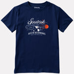 Printed Navy Blue Cotton T-Shirt for Girls