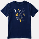 Junior Printed Navy Blue Casual Cotton T-Shirt