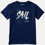 Junior Printed Navy Blue Casual Cotton T-Shirt