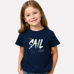 Junior Printed Navy Blue Casual Cotton T-Shirt