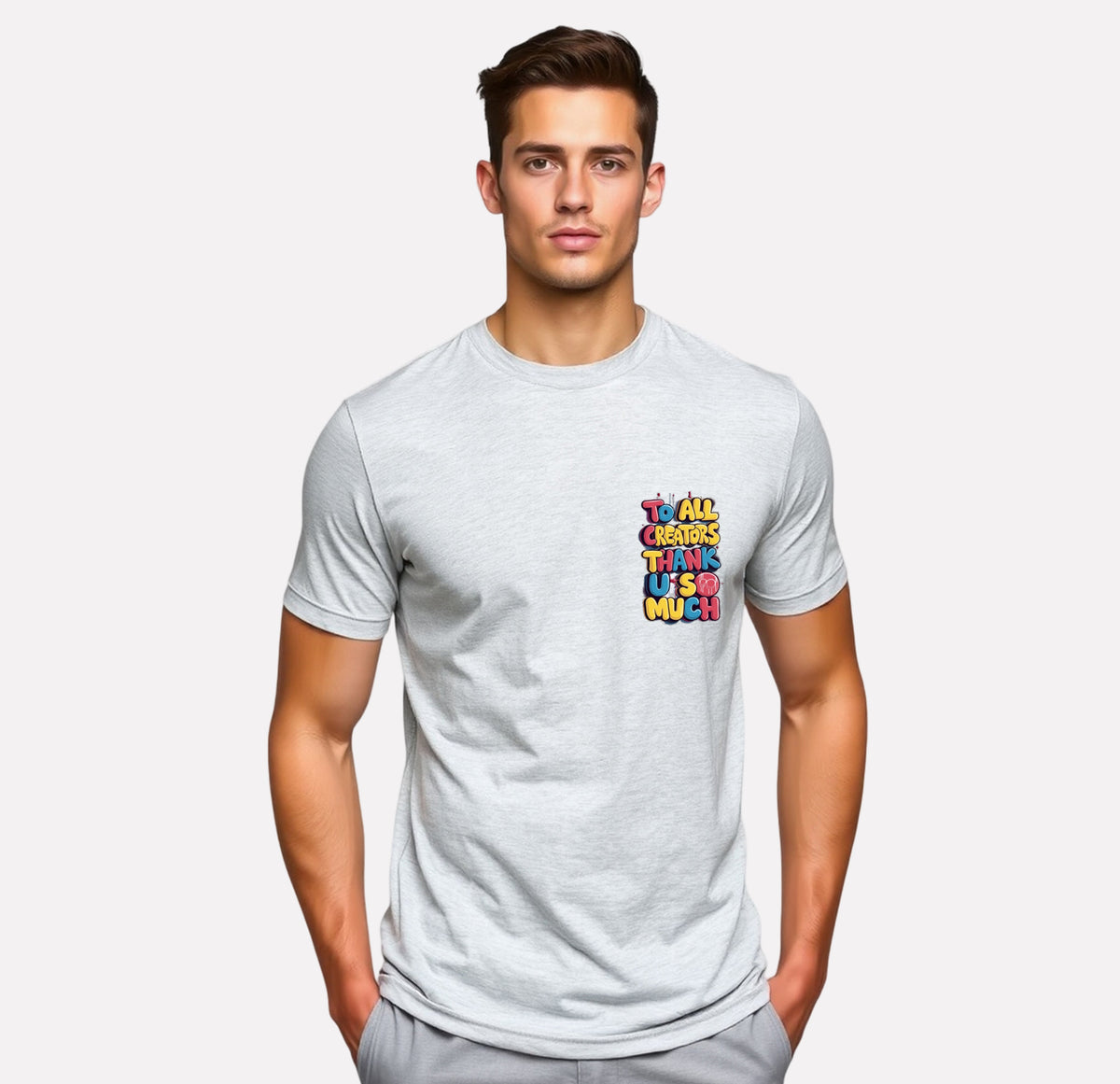 Men's 3-Pack Printed Round Neck Cotton T-Shirts