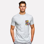 Men's 3-Pack Printed Round Neck Cotton T-Shirts