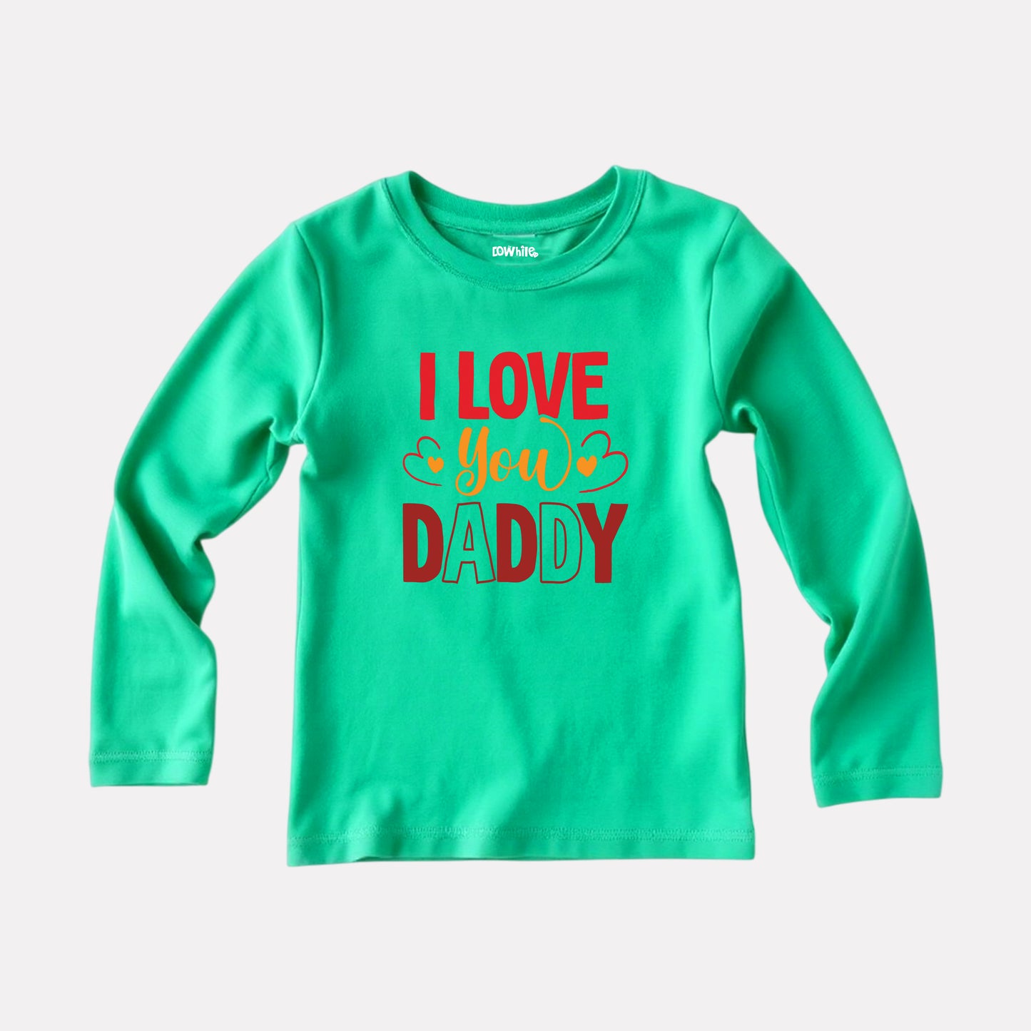 Comfy Cotton Round Neck Full Sleeve T-Shirt for Girls – Green