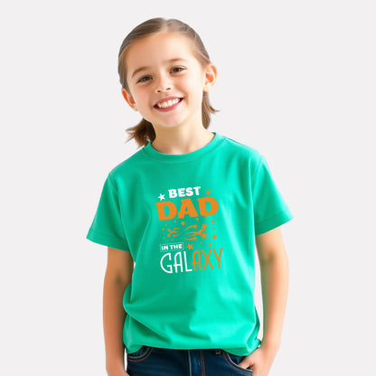 Green Color Graphic Print T-Shirt For Girls