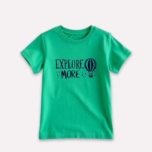Cotton Mint Green Printed T-shirt for Boy