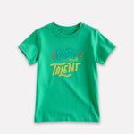 Cotton Mint Green Printed T-shirt for Boy