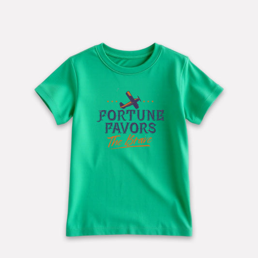 Cotton Mint Green Printed T-shirt for Boy