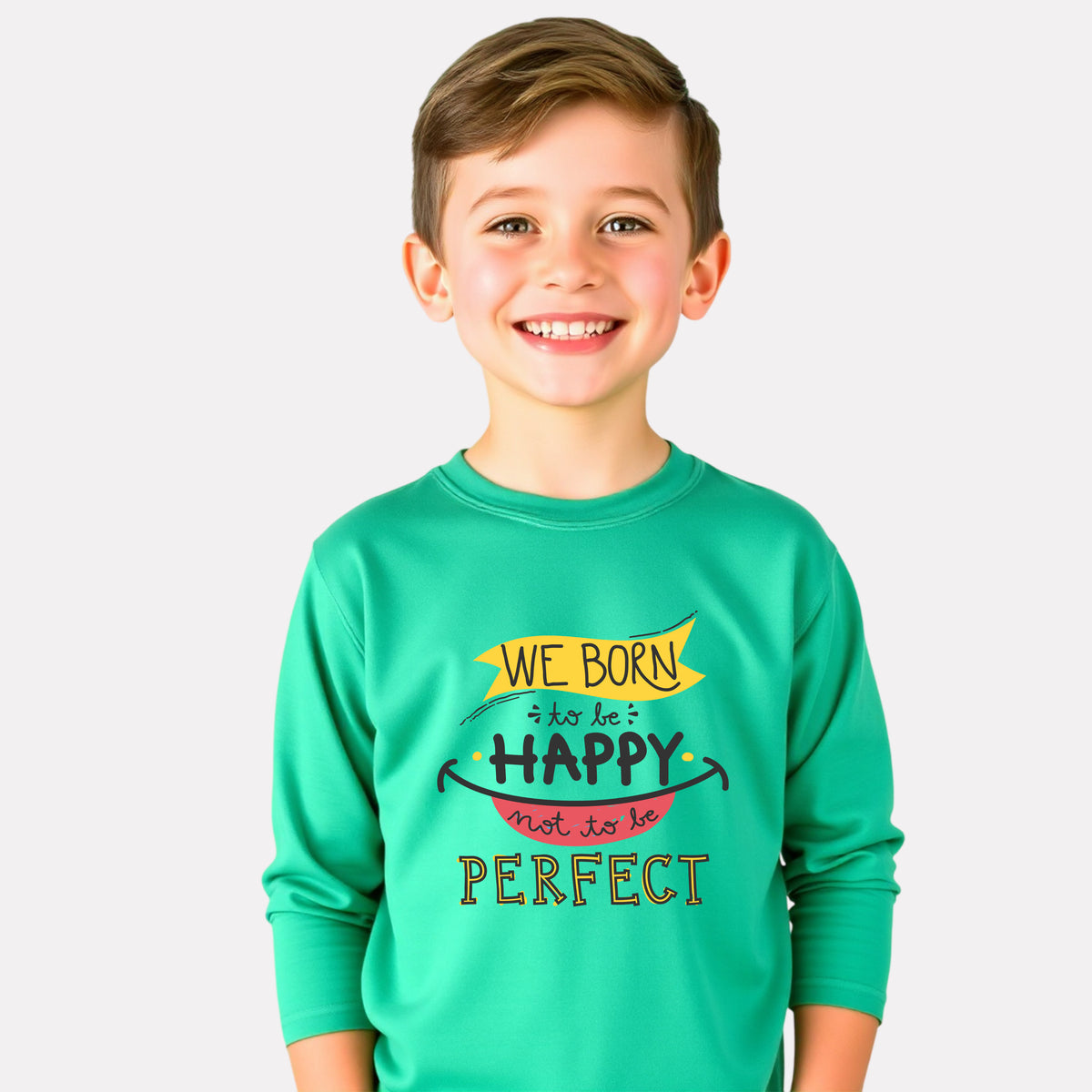 Boy Stylish Cotton Printed Full Sleeve T-Shirt