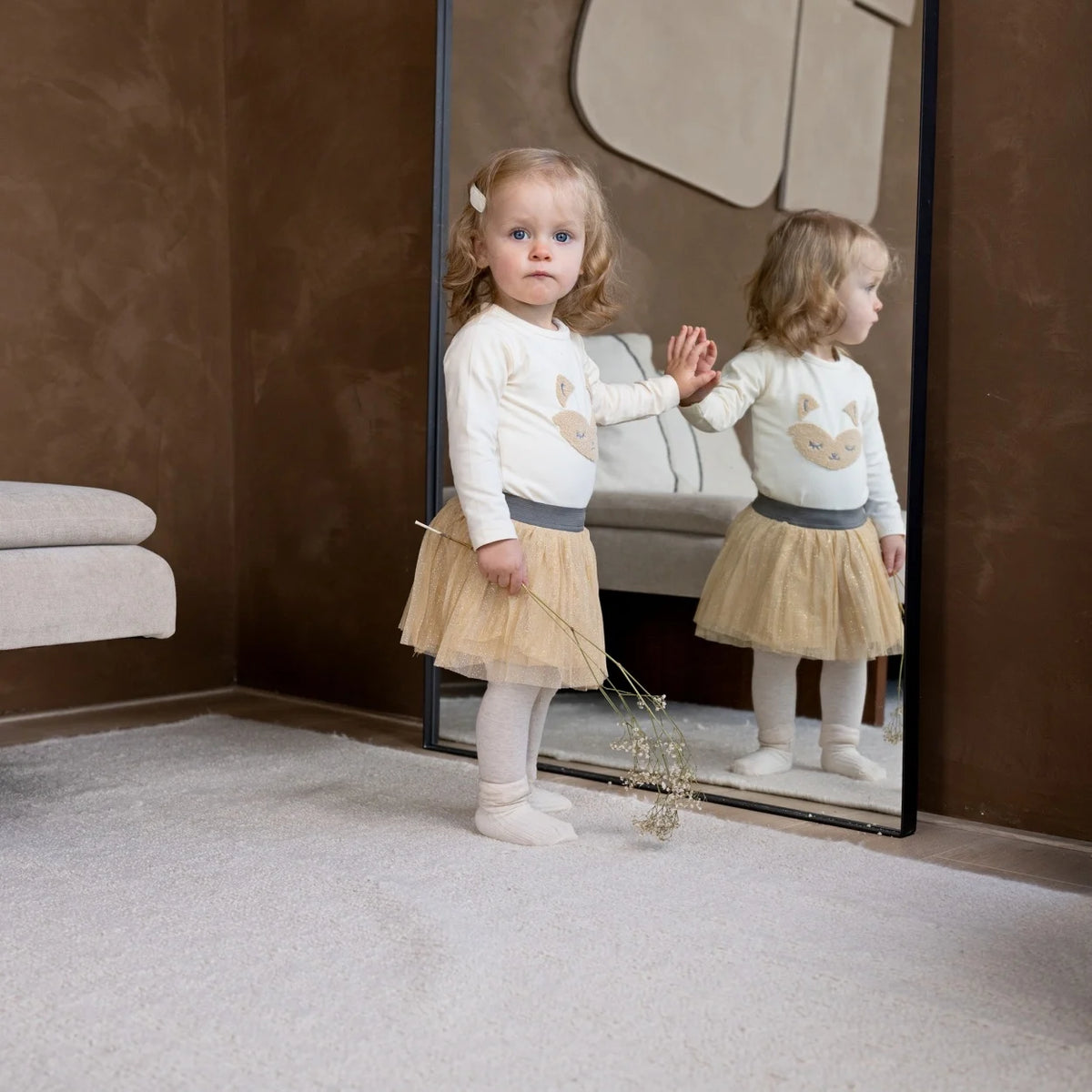 Girls skirt sand Color
