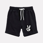 Cotton Regular Fit Casual Shorts (Black Color)