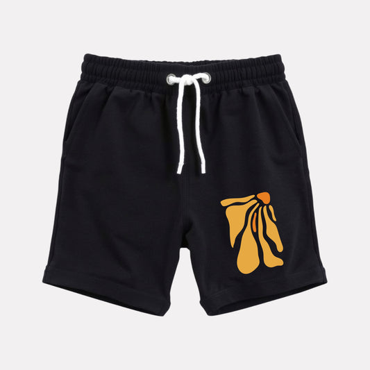 Girl Cotton Regular Fit Casual Shorts (Black Color)