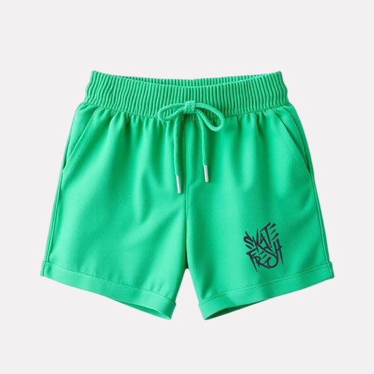 Cotton Regular Fit Casual Shorts (Green)