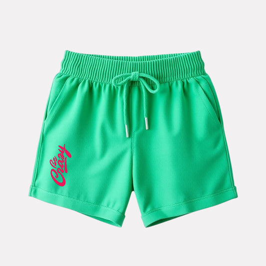 Cotton Regular Fit Casual Shorts (Green Color)