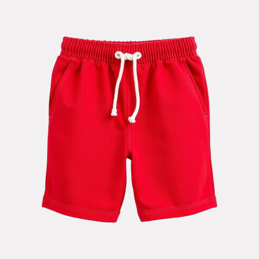 White Tee & Red Shorts for Boys