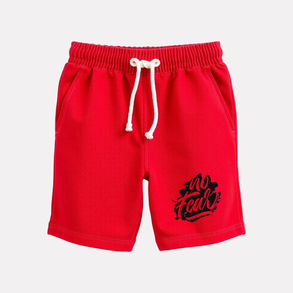 Cotton Regular Fit Casual Shorts (Red Color)