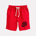 Cotton Regular Fit Casual Shorts (Red Color)