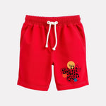 Cotton Regular Fit Casual Shorts (Red Color)