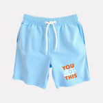 Cotton Regular Fit Casual Shorts (Turquoise Color)