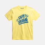 light Yellow Trendy Printed T-Shirt for Boys