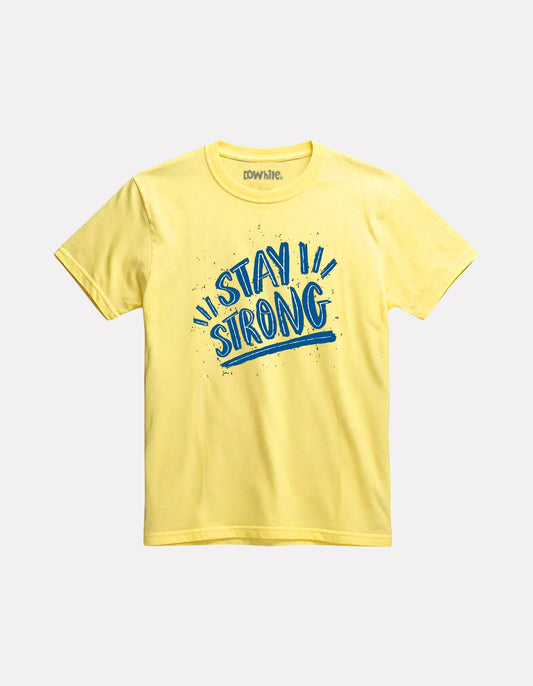 light Yellow Trendy Printed T-Shirt for Boys