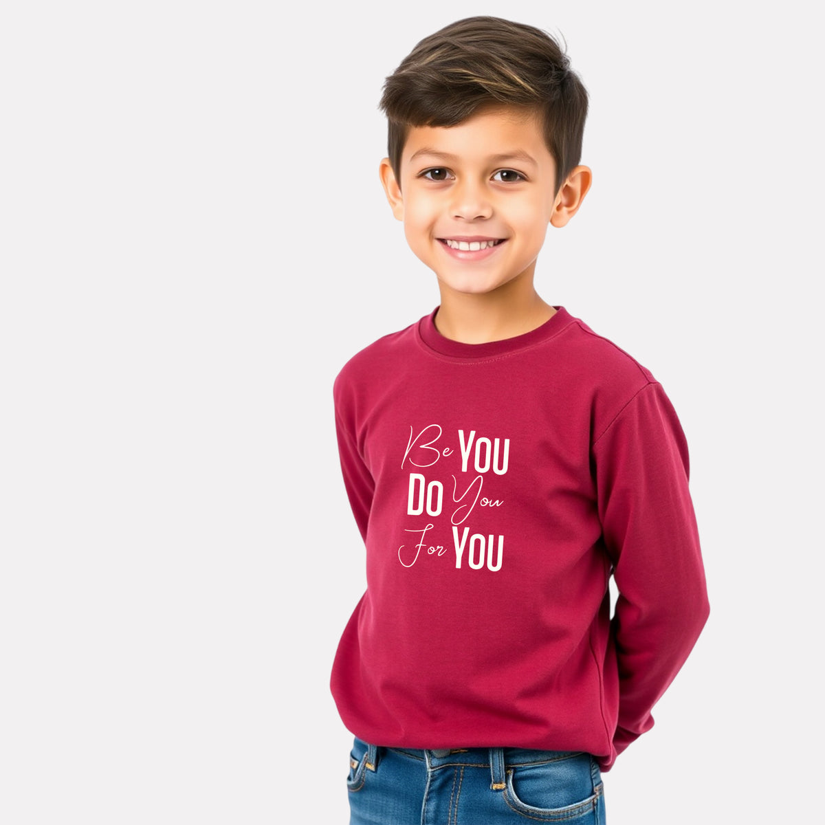 Boy Stylish Cotton Printed Full Sleeve T-Shirt