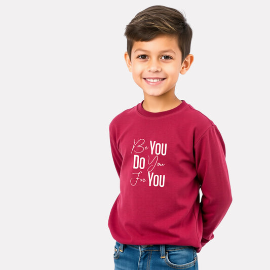 Boy Stylish Cotton Printed Full Sleeve T-Shirt